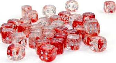 Nebula® 12mm D6 Red/silver Luminary™ Dice Block™ (36 dice) - Image 14