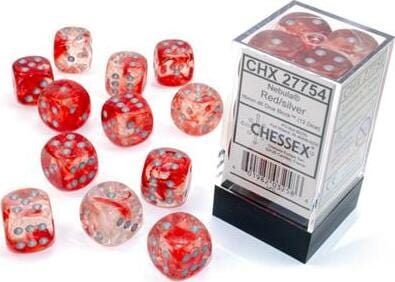 Nebula® 16mm D6 Red/silver Luminary™ Dice Block™ (12 dice) - Image 10