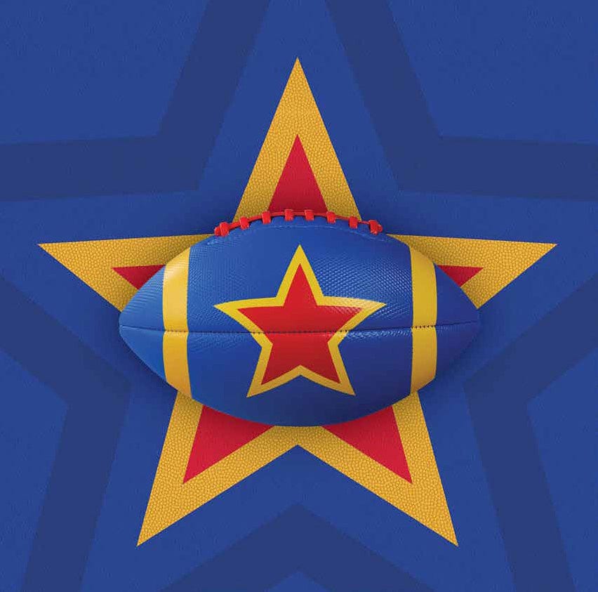 Red Star 9" Soft Football - Image 2