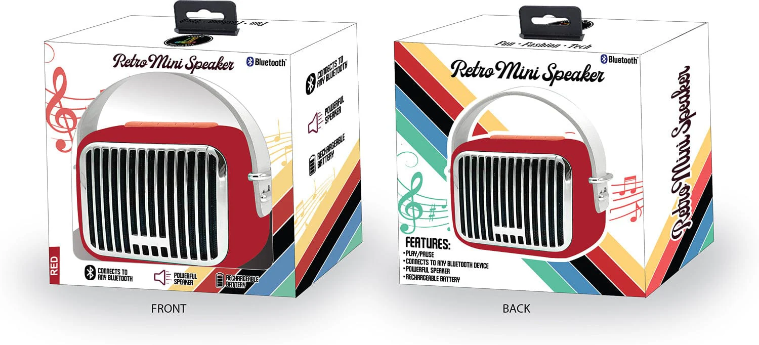 Retro Mini Speaker Red - Image 3