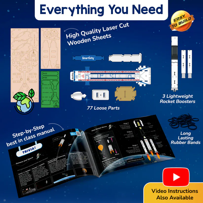 Rocket Launcher | DIY STEM Construction Toy | 6 + Years - Image 3