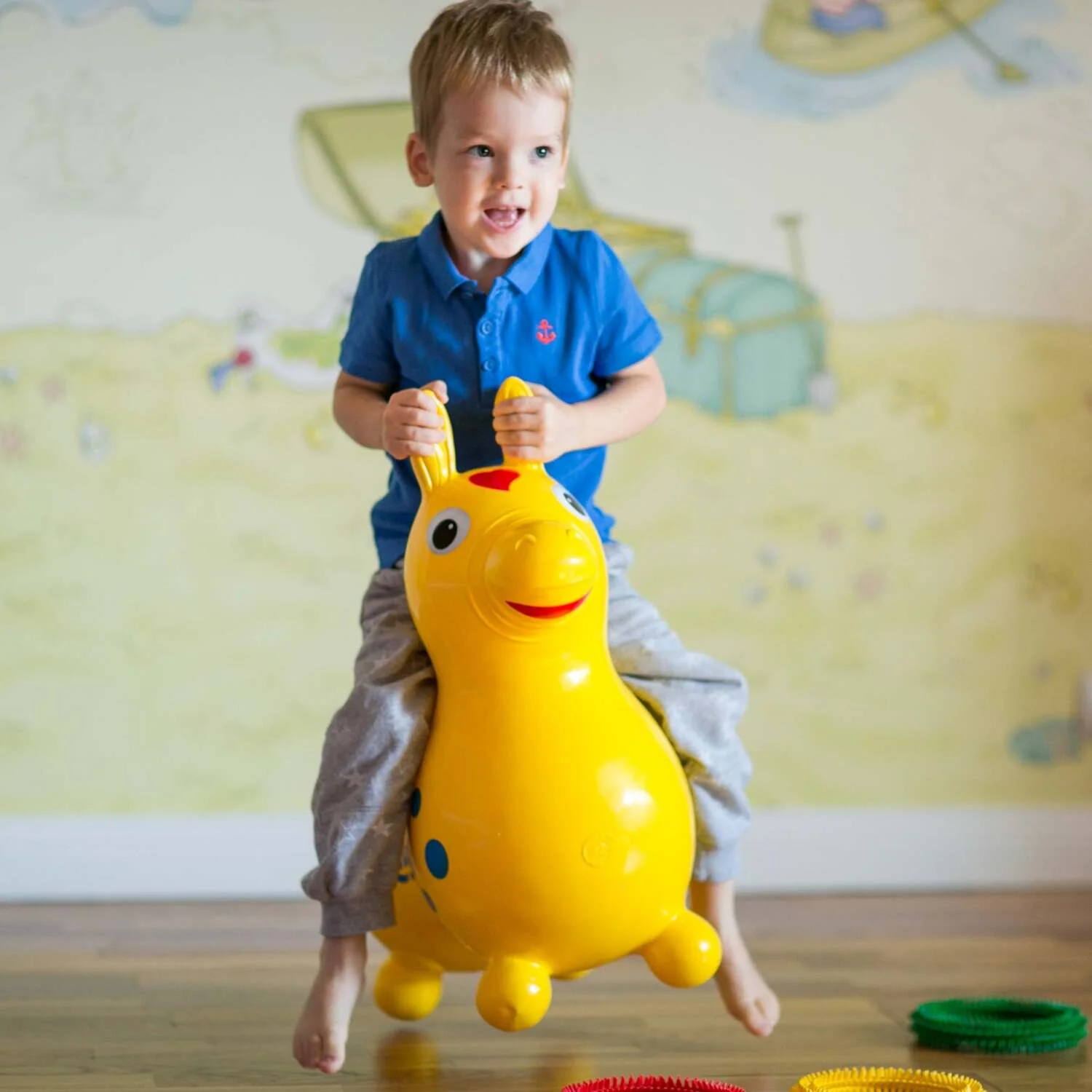 Rody Horse Blue W/Pump - Image 3