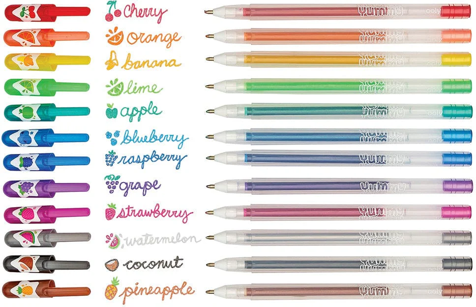Yummy Yummy Scented Glitter Gel Pens - 12 pcs - Image 5