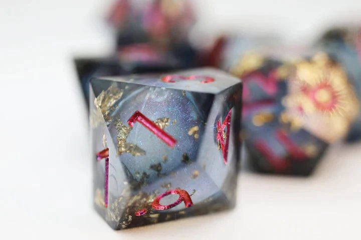 Sharp Edge Liquid Core RPG Dice Set - Crystal Asteroid - Image 4