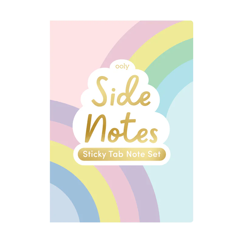 Side Notes Sticky Tab Note Set Pastel Rainbow