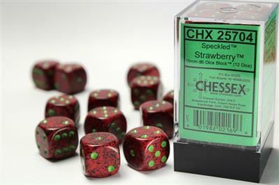 Speckled® 16mm D6 Strawberry™ Dice Block™ (12 dice) - Image 5