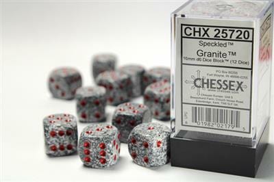 Speckled® 16mm D6 Granite™ Dice Block™ (12 dice) - Image 4
