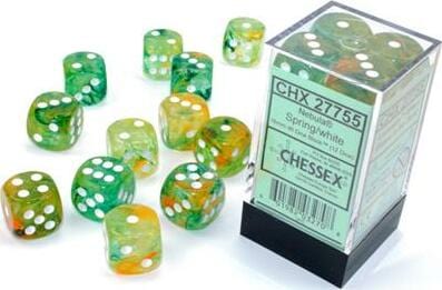 Nebula® 16mm D6 Spring/white Luminary™ Dice Block™ (12 dice) - Image 10