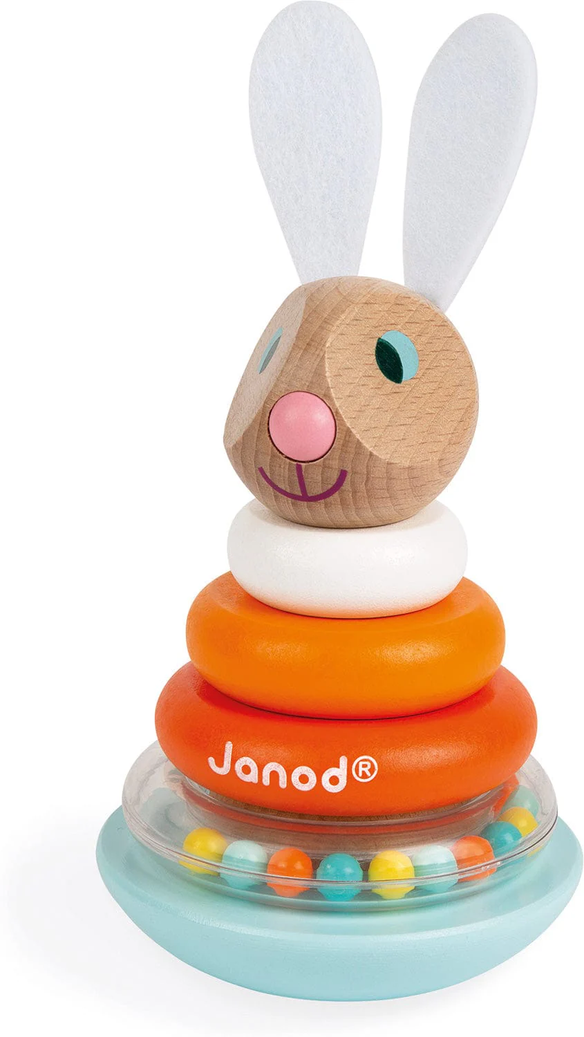 Janod Lapin Stackable Roly-poly Rabbit - Image 2