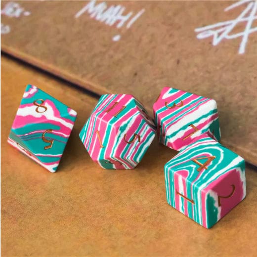 Textured Turquoise Pink & Teal - Engraved - Image 3