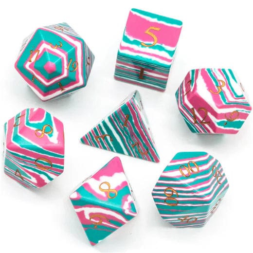 Textured Turquoise Pink & Teal - Engraved - Image 5