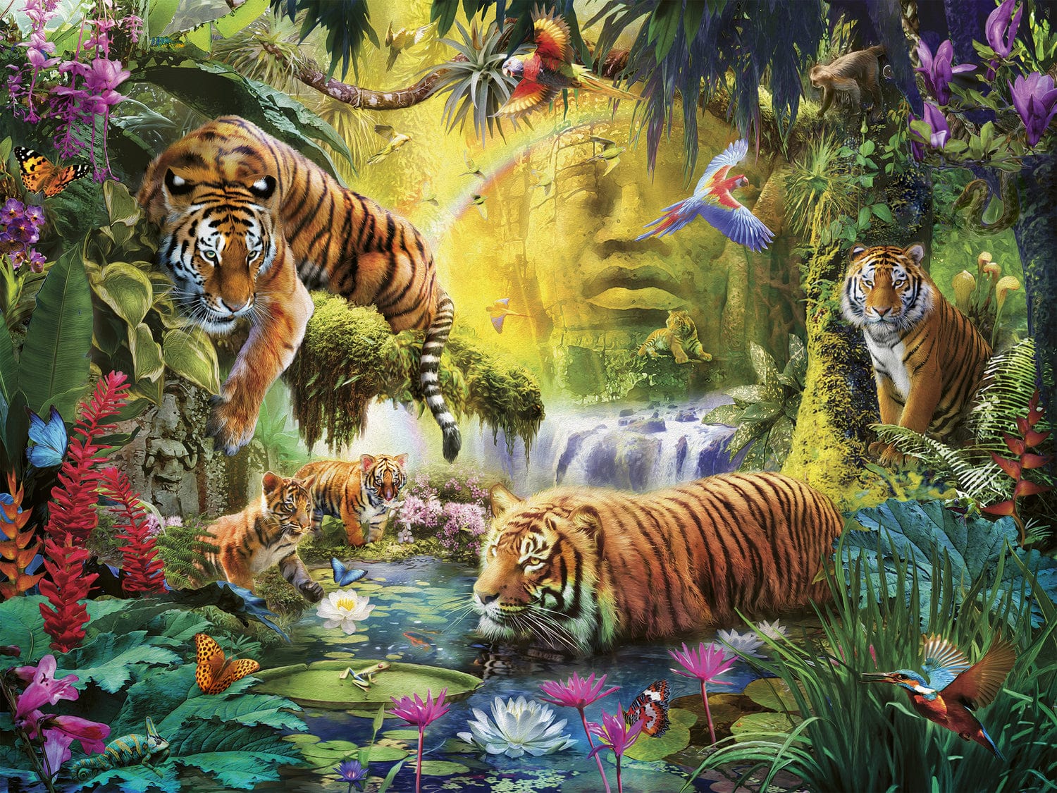 Tranquil Tigers (1500 pc Puzzle) - Image 3