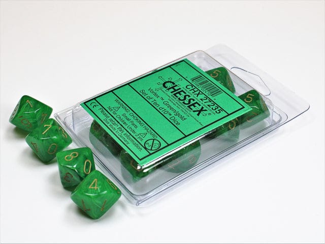 Vortex Green Gold d10 set - Image 2