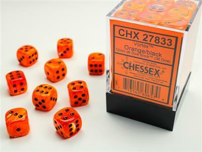 Vortex® 12mm D6 Orange/black Dice Block™ (36 dice) - Image 4