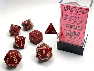 Vortex® Polyhedral Burgundy/gold 7-Die Set - Image 2