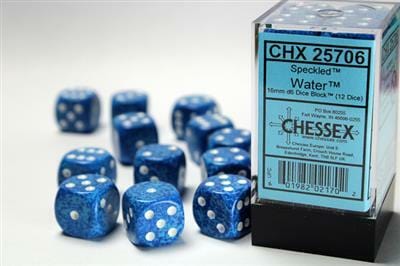 Speckled® 16mm D6 Water Dice Block™ (12 dice)