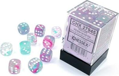 Nebula® 12mm D6 Wisteria/white Luminary™ Dice Block™ (36 dice)