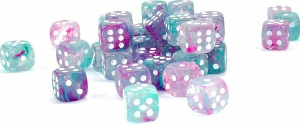 Nebula® 12mm D6 Wisteria/white Luminary™ Dice Block™ (36 dice) - Image 5