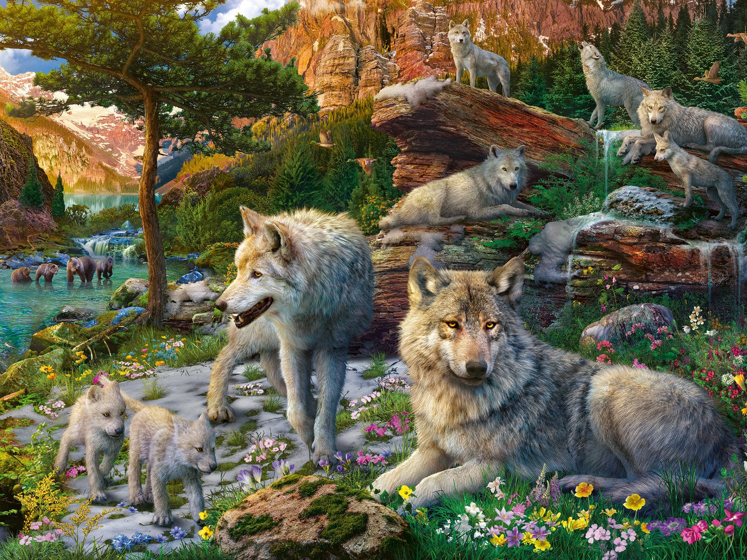 Wolves in Spring - Image 9